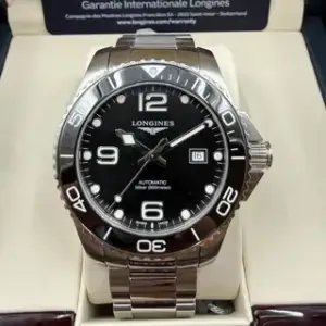 Longines Longines HydroConquest L3.782.4.56.6 43mm Stainless steel Black