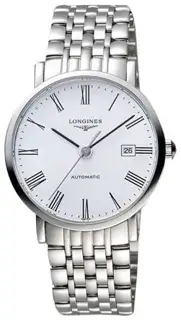 Longines Longines Elegant L4.910.4.11.6 39mm Stainless steel White