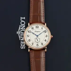 Longines Longines Heritage L4.785.8.73.2 38.5mm Rose gold White