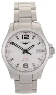 Longines Longines Conquest L3.716.4 41mm Stainless steel White