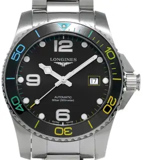 Longines Longines HydroConquest L3.781.4.59.6 41mm Ceramic and Stainless steel Black