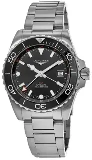 Longines Longines HydroConquest L3.890.4.56.6 43mm Stainless steel Black