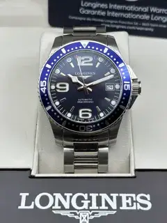 Longines Longines HydroConquest L3.641.4.96.6 39mm Stainless steel Blue