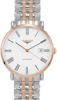 Longines Longines Elegant L4.910.5.11.7 39mm Stainless steel White