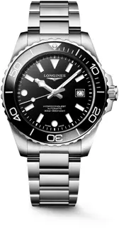 Longines Longines HydroConquest L3.779.4.56.6 39mm Stainless steel Black