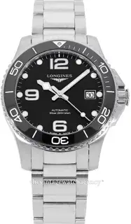 Longines Longines HydroConquest L3.780.4.56.6 39mm Stainless steel Black