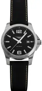 Longines Longines Conquest L3.759.4.58.3 41mm Stainless steel Black