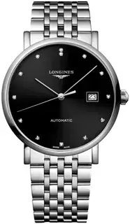Longines Longines Elegant L4.910.4.59.6 39mm Stainless steel Black