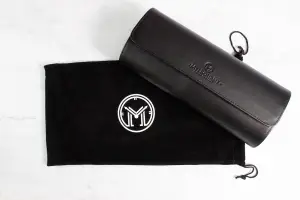 Melbourne Watch Company Premium Watch Roll Black Leather