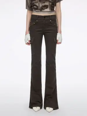 Miss Sixty Multi-Studded Flared Pants