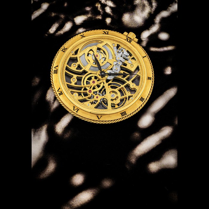 Audemars Piguet AUDEMARS PIGUET. AN ATTRACTIVE AND RARE 18K GOLD SKELETONISED POCKET WATCH REF. 35704BA, CASE NO. B61685, SOLD IN 1981, Price & Market Data