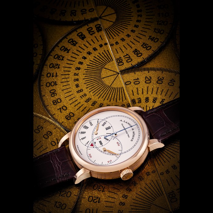 A. LANGE & SÖHNE. A RARE 18K PINK GOLD LIMITED EDITION WRISTWATCH WITH JUMPING SECONDS RICHARD LANGE JUMPING SECONDS MODEL, REF. 252.032, MOVEMENT NO. 129’243, CASE NO. 233’947 AND 24⁄100