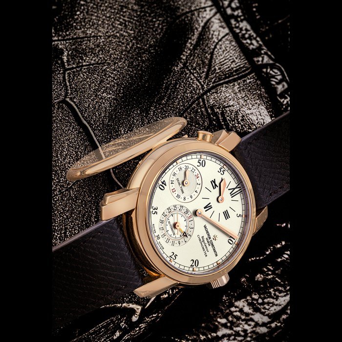 Vacheron Constantin VACHERON CONSTANTIN. AN 18K PINK GOLD AUTOMATIC DUAL TIME WRISTWATCH WITH DATE, SWEEP SECONDS AND REGULATOR-STYLE DIAL REGULATEUR CHRONOMETER, MALTE MODEL, REF. 42005, CASE NO. 1’162’772, MANUFACTURED IN 2009