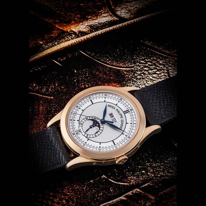 PATEK PHILIPPE. AN 18K PINK GOLD AUTOMATIC ANNUAL CALENDAR WRISTWATCH WITH SWEEP CENTRE SECONDS, MOON PHASES AND 24 HOUR INDICATION REF. 5396R-001, MOVEMENT NO. 3’368’141, CASE NO. 4’410’075, CIRCA 2007