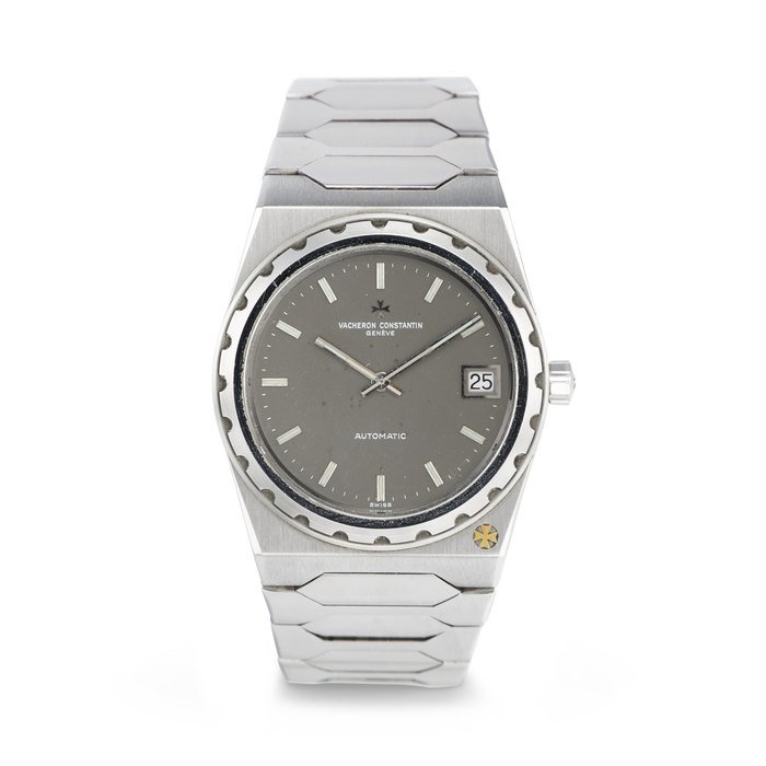 Vacheron Constantin VACHERON CONSTANTIN. A VERY RARE AND ATTRACTIVE STAINLESS STEEL AUTOMATIC WRISTWATCH WITH DATE AND BRACELET SIGNED VACHERON CONSTANTIN, 222 MODEL, REF. 44018/411, CASE NO. 522'045, CIRCA 1970s
