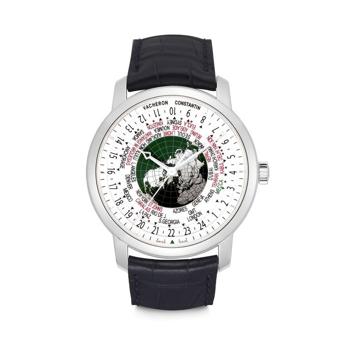 Vacheron Constantin VACHERON CONSTANTIN. A SPECIALLY REQUESTED PLATINUM AUTOMATIC WORLD TIME WRISTWATCH LES CABINOTIERS WORLD TIME MODEL, REF. 86060, CASE NO. 1’242’342
