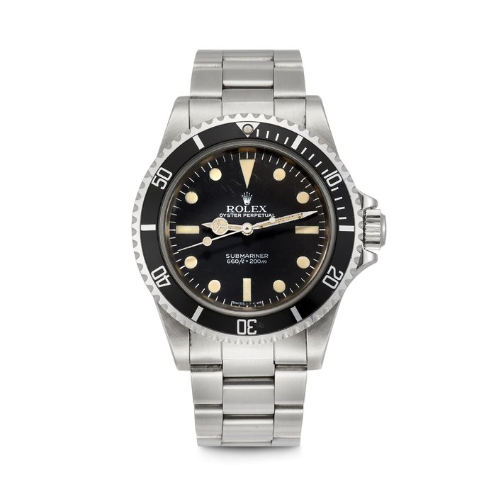 ROLEX. A STAINLESS STEEL AUTOMATIC WRISTWATCH WITH SWEEP CENTRE SECONDS AND BRACELET SUBMARINER MODEL, REF. 5513, CASE NO. 8’207’239