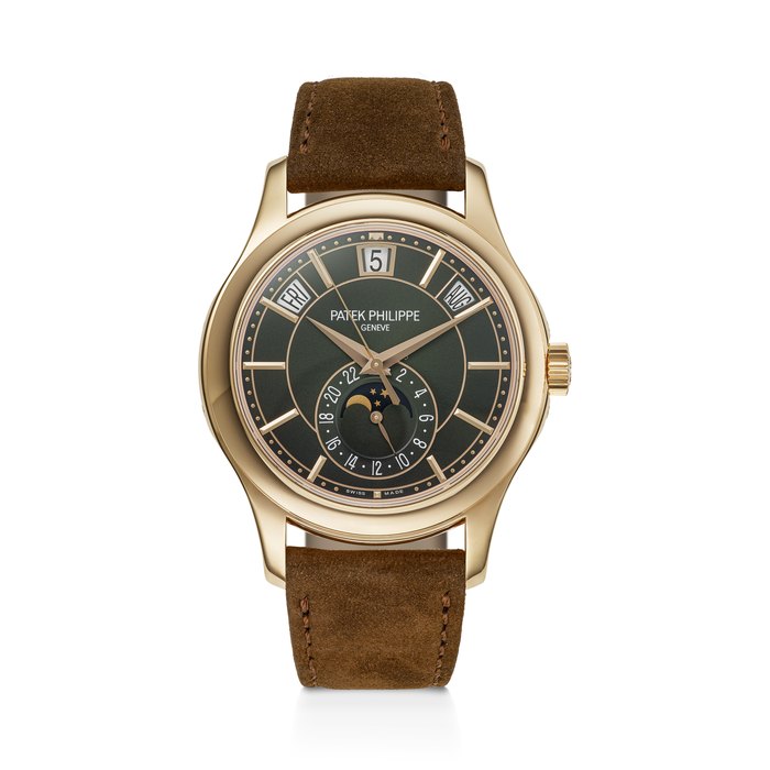 PATEK PHILIPPE, RARE PINK GOLD ANNUAL CALENDAR WRISTWATCH, REF. 5205R-011 CASE NO: 6'468'680, MOVEMENT NO: 7'477'314
