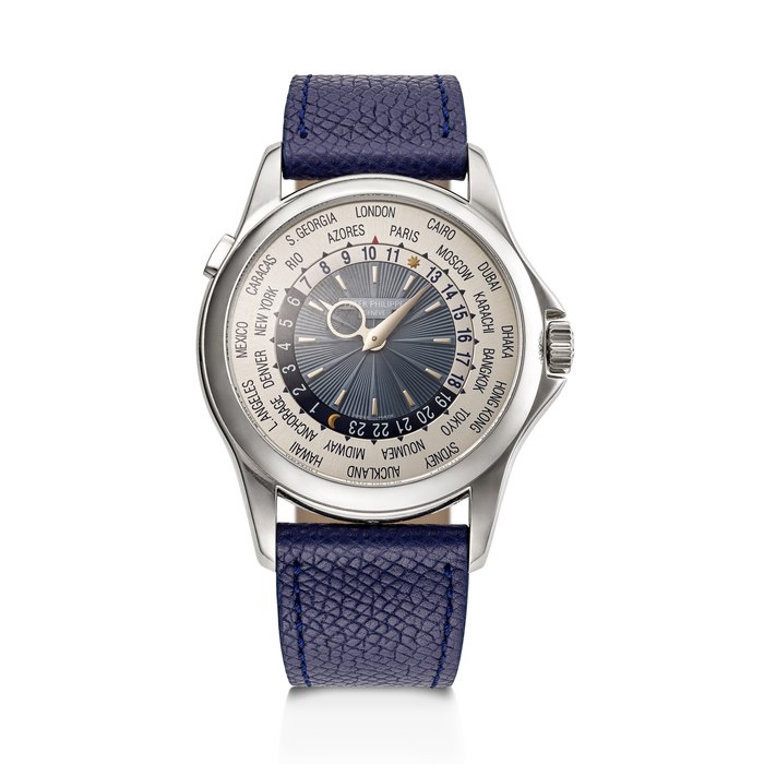 PATEK PHILIPPE, PLATINUM WORLD TIME WRISTWATCH, REF. 5130P-001 CASE NO: 4'415'456, MOVEMENT NO: 3'671'786