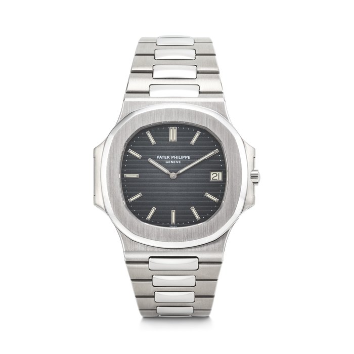 PATEK PHILIPPE. A COVETED AND SPORTY STAINLESS STEEL AUTOMATIC WRISTWATCH WITH DATE, BRACELET AND CORK PRESENTATION BOX NAUTILUS 'JUMBO' MODEL, REF. 3700⁄1, MOVEMENT NO. 1’305’650, CASE NO. 536’523, MANUFACTURED IN 1977