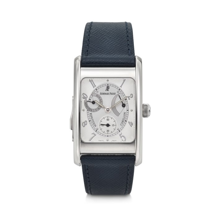 Audemars Piguet AUDEMARS PIGUET. AN IMPRESSIVE AND RARE LIMITED EDITION PLATINUM CARILLON MINUTE REPEATING WRISTWATCH WITH DUAL POWER RESERVES EDWARD PIGUET RÉPÉTITION CARILLON MODEL, REF. 25935PT, MOVEMENT NO. 486'261, CASE NO. E 41965, CIRCA 2000, Price & Market Data