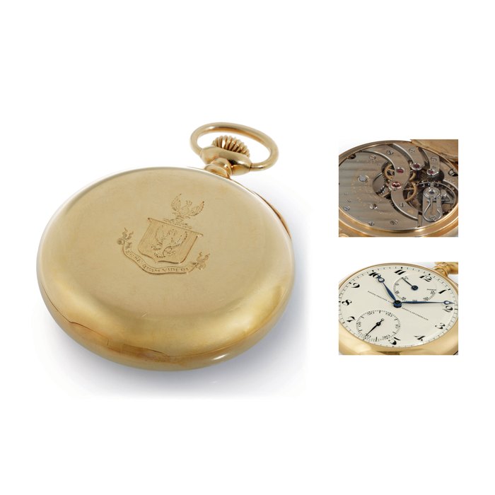 PATEK PHILIPPE. A FINE AND HISTORICALLY INTERESTING OPENFACE KEYLESS LEVER CHRONOMETER WATCH WITH UP-AND-DOWN INDICATION SIGNED PATEK PHILIPPE & CIE, GENEVA, SWITZERLAND, MOVEMENT NO. 177483, CASE AND CUVETTE NO. 407656, MANUFACTURED IN 1913