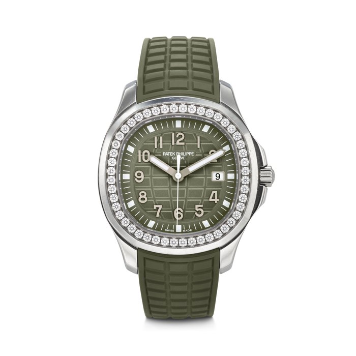 PATEK PHILIPPE, STAINLESS STEEL AND DIAMOND-SET QUARTZ 'AQUANAUT LUCE' WITH DATE, REF. 5267/200A-011