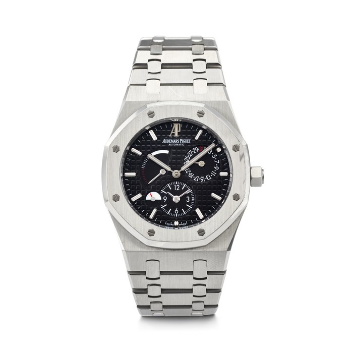 Audemars Piguet AUDEMARS PIGUET, STAINLESS STEEL DUAL TIME 'ROYAL OAK' WITH POWER RESERVE AND DATE, REF. 26120ST, Price & Market Data