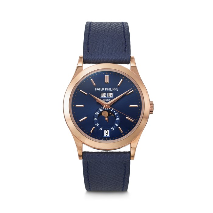 PATEK PHILIPPE, FINE PINK GOLD ANNUAL CALENDAR WRISTWATCH WITH MOON PHASES, REF. 5396R-014
