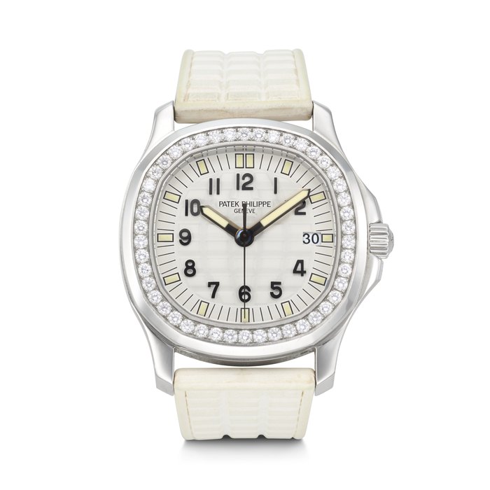 PATEK PHILIPPE, STAINLESS STEEL AND DIAMOND SET 'AQUANAUT LUCE' WITH DATE, REF. 5067