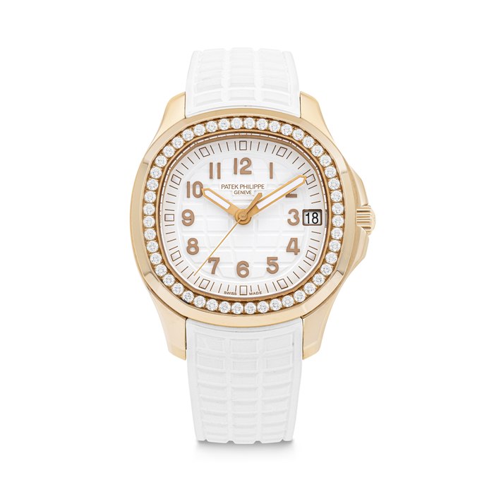 PATEK PHILIPPE. AN 18K PINK GOLD AND DIAMOND-SET AUTOMATIC WRISTWATCH WITH SWEEP CENTRE SECONDS AND DATE AQUANAUT LUCE MODEL, REF. 5268/200R-001, MOVEMENT NO. 7'450'514, CASE NO. 6'480'920, CIRCA 2022
