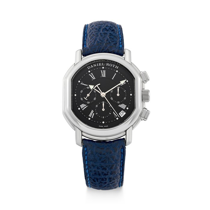 DANIEL ROTH. A STAINLESS STEEL CHRONOGRAPH AUTOMATIC WRISTWATCH WITH DATE MASTERS CHRONOGRAPH MODEL, REF. 247.X.10, CASE NO. 2065