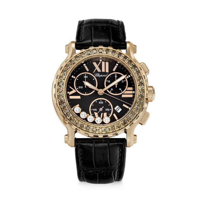 CHOPARD, HAPPY SPORT WITH BROWN DIAMONDS CASE NO. 1'563'539