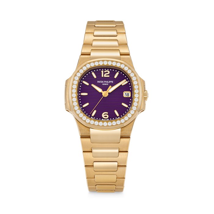 PATEK PHILIPPE. A LADY'S 18K PINK GOLD AND DIAMOND-SET WRISTWATCH WITH SWEEP CENTRE SECONDS, DATE AND BRACELET NAUTILUS MODEL, REF. 7010/1R-013, MOVEMENT NO. 7'630'968, CASE NO. 6'640'491, CIRCA 2023
