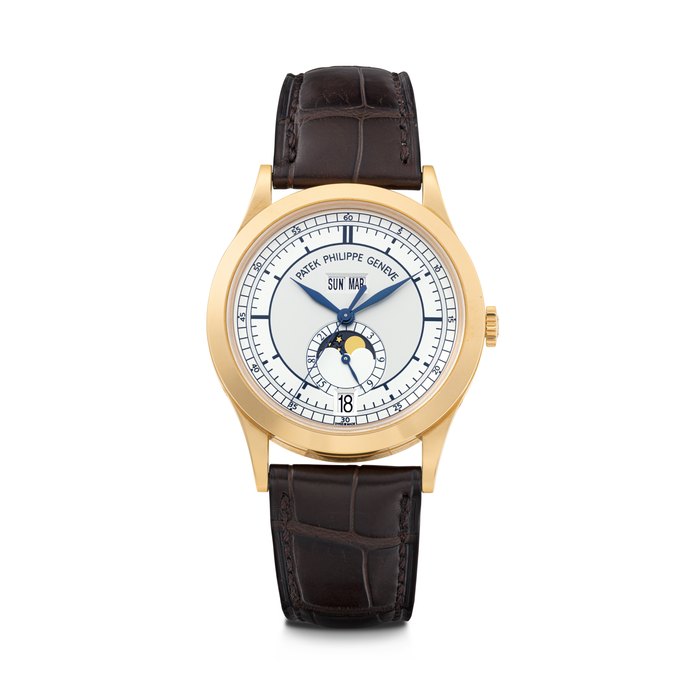 PATEK PHILIPPE. AN 18K PINK GOLD AUTOMATIC ANNUAL CALENDAR WRISTWATCH WITH SWEEP CENTRE SECONDS, MOON PHASES AND 24 HOUR INDICATION REF. 5396R-001, MOVEMENT NO. 3’637’686, CASE NO. 4’394’887, CIRCA 2007