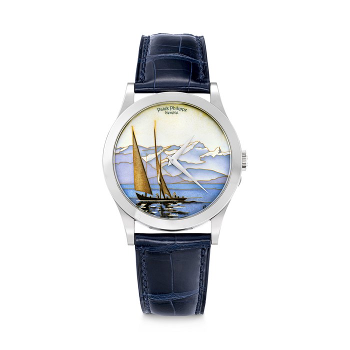 Patek Philippe PATEK PHILIPPE. A VERY RARE 18K WHITE GOLD AUTOMATIC WRISTWATCH WITH CLOISONNÉ ENAMEL DIAL BY ANITA PORCHET, MADE TO COMMEMORATE THE 175TH ANNIVERSARY OF PATEK PHILIPPE REF. 5089G-037, MOVEMENT NO. 5'828'317, CASE NO. 4'698'730, CIRCA 2015, Price & Market Data