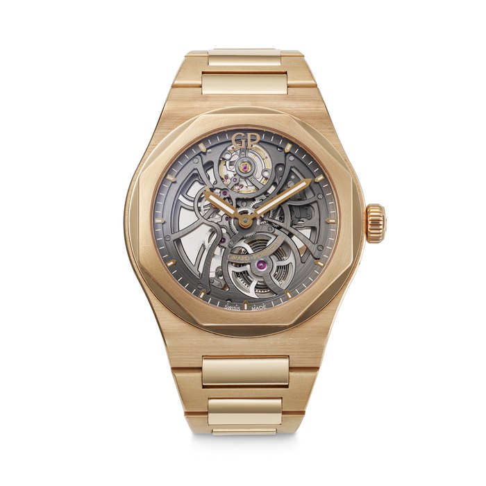 GIRARD-PERREGAUX, PINK GOLD ‘LAUREATO SKELETON’, REF. 81015 CASE NO. 131