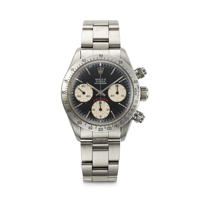 ROLEX, STAINLESS STEEL 'DAYTONA BIG RED', REF. 6265 SERIAL NO: 9038312