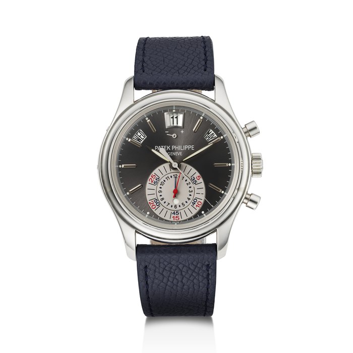PATEK PHILIPPE, PLATINUM ANNUAL CALENDAR FLYBACK CHRONOGRAPH WRISTWATCH, REF. 5960P-001 MOVEMENT NO. 3'503'306, CASE NO. 4'450'977