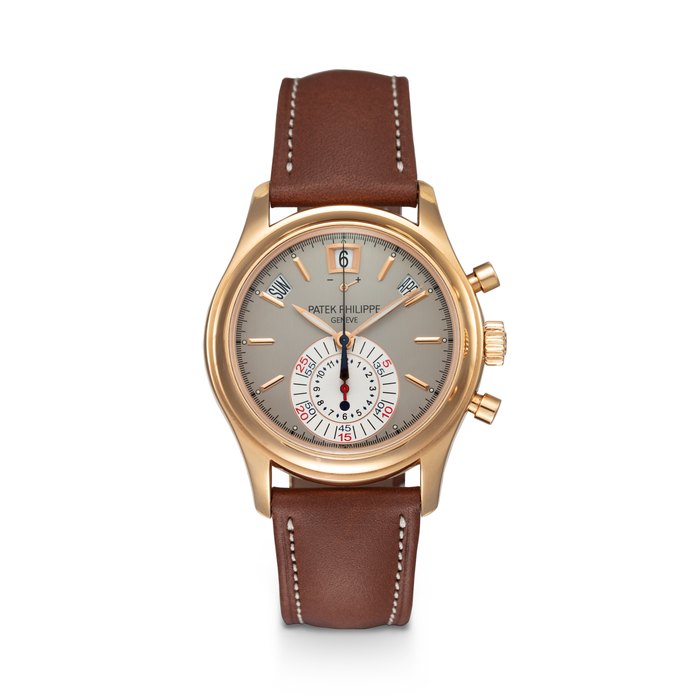 PATEK PHILIPPE, REF. 5960R-001, A FINE PINK GOLD AUTOMATIC ANNUAL CALENDAR CHRONOGRAPH WRISTWATCH MOVEMENT NUMBER: 5’573’655