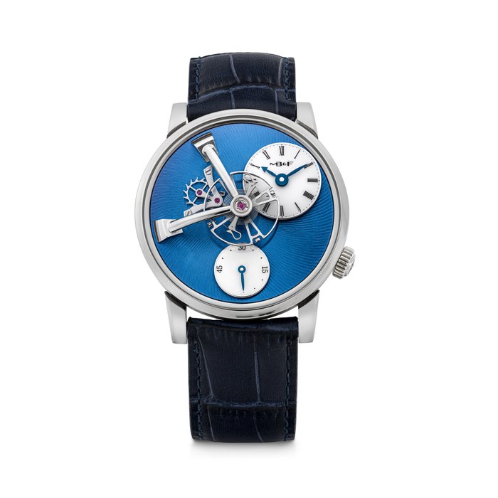 MB&F. A STAINLESS STEEL SEMI-SKELETONISED WRISTWATCH WITH POWER RESERVE LEGACY MACHINE LM101 MODEL, REF. 51.S1L.W, CASE NO. 51A12878, CIRCA 2022