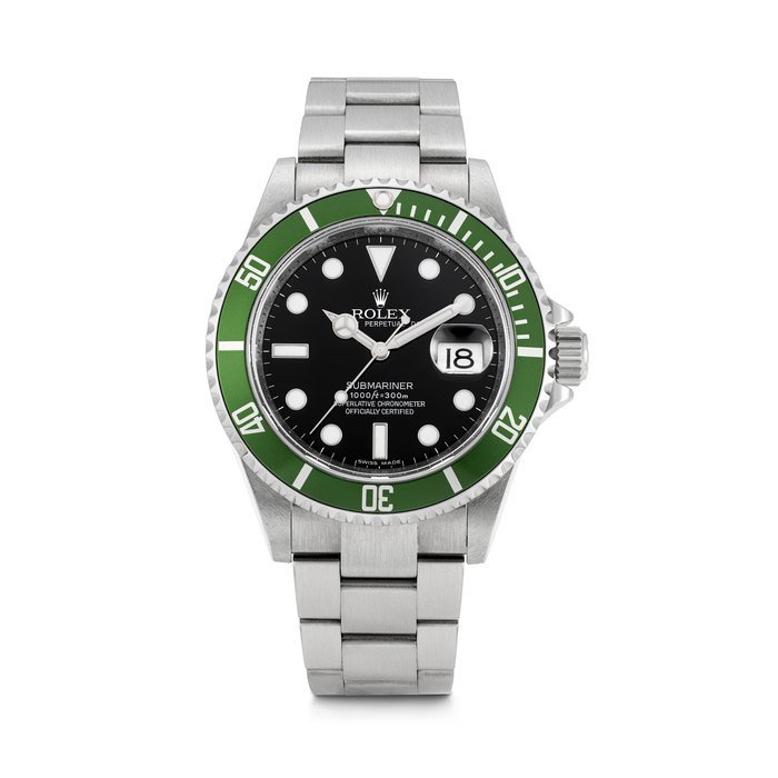 Rolex ROLEX. A STAINLESS STEEL AUTOMATIC WRISTWATCH WITH SWEEP CENTRE SECONDS, DATE AND BRACELET SUBMARINER MODEL, REF. 16610LV , CASE NO. M876343, CIRCA 2008 · 16610LV