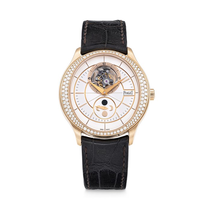 Piaget PIAGET. AN 18K PINK GOLD AND DIAMOND-SET TOURBILLON WRISTWATCH WITH MOON PHASES GOUVERNEUR MODEL, REF. G0A39116, CASE NO. 35 AND 1'129'098, Price & Market Data