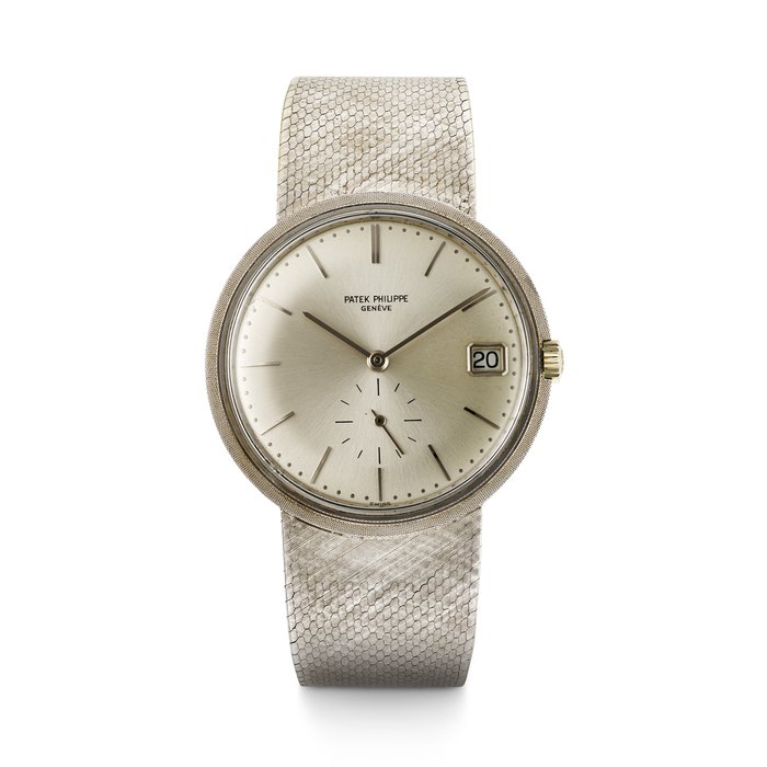 PATEK PHILIPPE, WHITE GOLD 'MONODATE', REF. 3445/6 MOVEMENT NO. 1'128'764, CASE NO. 325'914