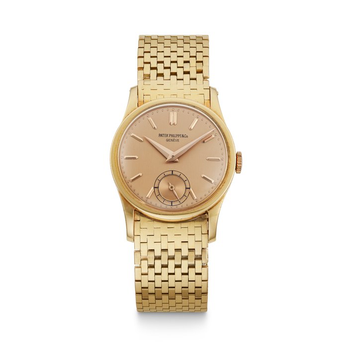 PATEK PHILIPPE, YELLOW GOLD WRISTWATCH WITH UNSIGNED CASE AND BRACELET MOVEMENT NO. 927'820