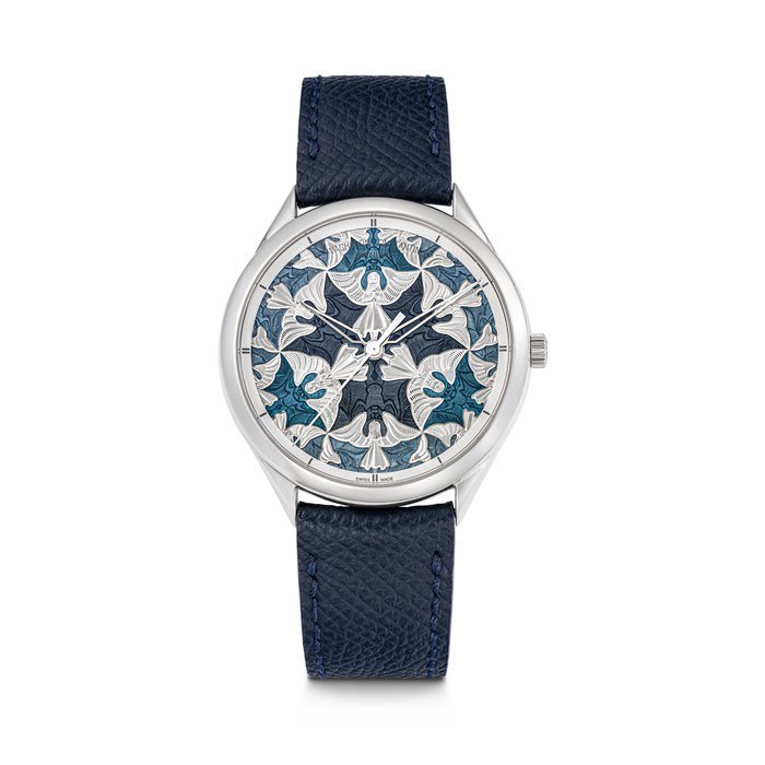Vacheron Constantin VACHERON CONSTANTIN. A VERY RARE 18K WHITE GOLD LIMITED EDITION AUTOMATIC WRISTWATCH WITH TRANSPARENT CHAMPLEVÉ ENAMEL DIAL DEPICTING “INFINITE ANGELS UNIVERSE” METIERS D'ART MODEL, REF. 86222, MOVEMENT NO. 5'243’867, CASE NO. 1'274’573 AND NO. 15⁄20, MANUFACTURED IN 2014