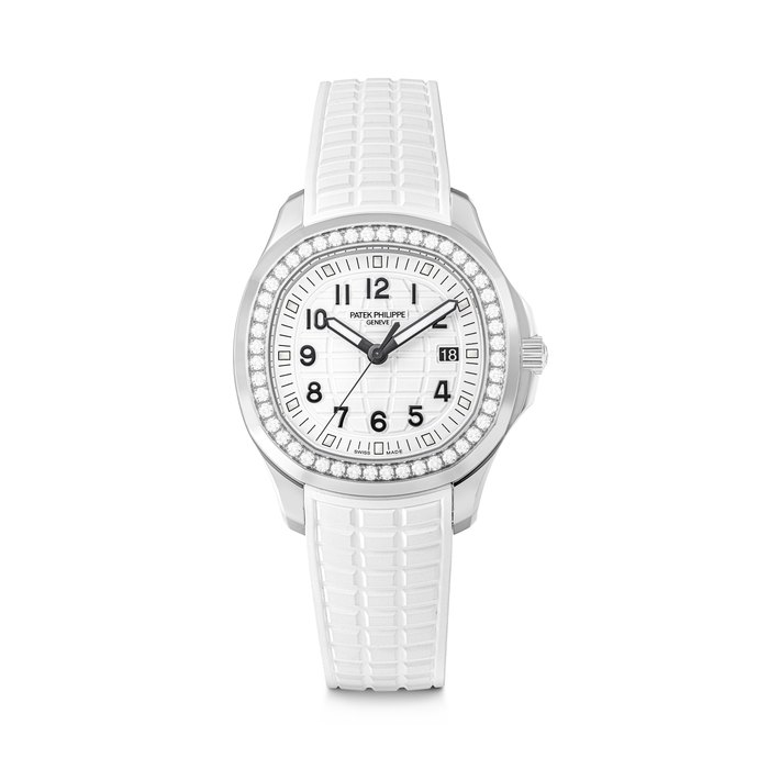 PATEK PHILIPPE. A LADY’S STAINLESS STEEL AND DIAMOND-SET WRISTWATCH WITH SWEEP CENTRE SECONDS AND DATE AQUANAUT MODEL, REF. 5267/200A-010, MOVEMENT NO. 7’630’955, CASE NO. 6’641’850, CIRCA 2023