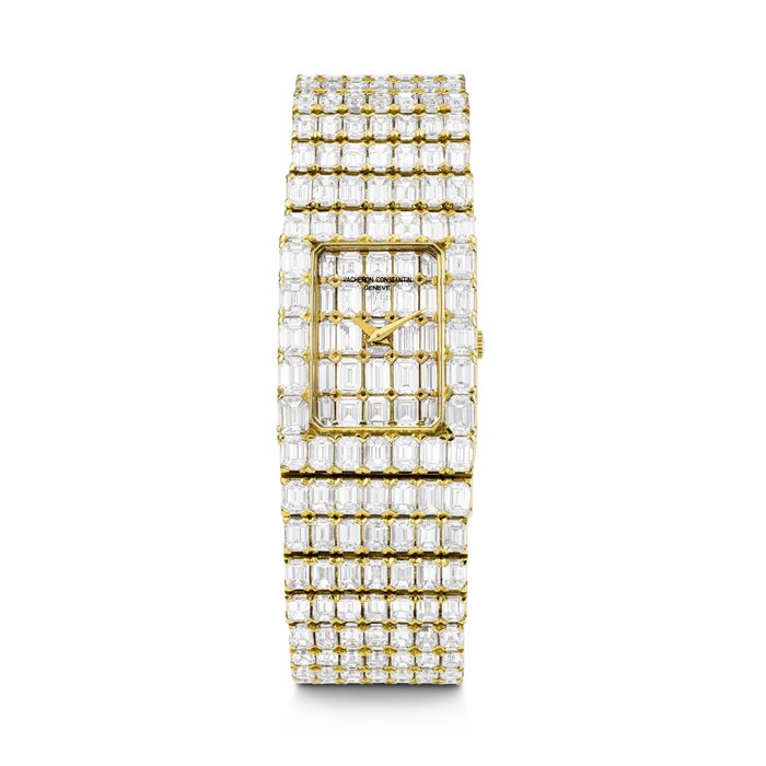 VACHERON CONSTANTIN. A DAZZLING 18K GOLD AND BAGUETTE-CUT DIAMOND-SET BRACELET WATCH LORD KALLA MODEL, REF. 35711, MOVEMENT NO. 722’340, CASE NO. 572’132, CIRCA 1989