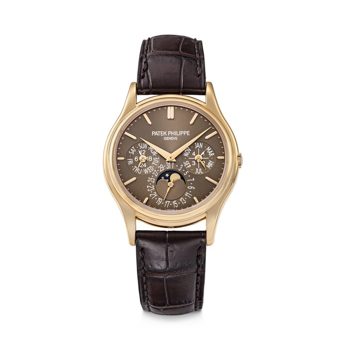 PATEK PHILIPPE. A 18K PINK GOLD AUTOMATIC PERPETUAL CALENDAR WRISTWATCH WITH MOON PHASES, 24-HOUR AND LEAP YEAR INDICATION REF. 5140R, MOVEMENT NO. 5'565'771, CASE NO. 4'743'451, MANUFACTURED IN 2011