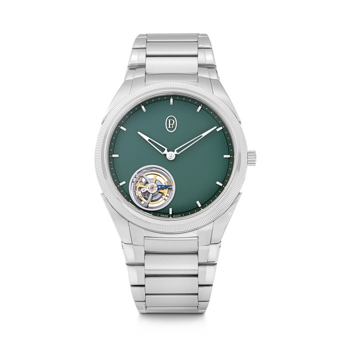 PARMIGIANI FLEURIER. A RARE STAINLESS STEEL LIMITED EDITION AUTOMATIC FLYING TOURBILLON BRACELET WATCH TONDA PF FLYING TOURBILLON MODEL, REF. PFS921-1020001-100182, CASE NO. 87747 AND 29⁄50, CIRCA 2023